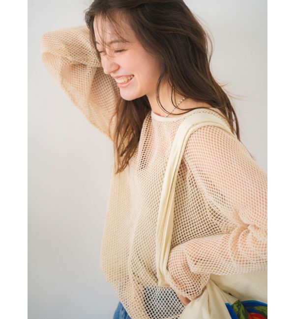 Ungrid「メッシュロングスリーブTee」|Tシャツ・カットソー|