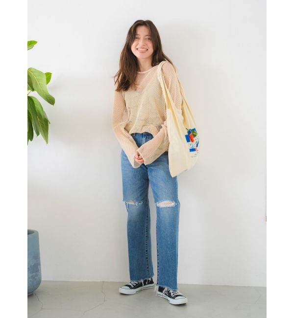 Ungrid「メッシュロングスリーブTee」|Tシャツ・カットソー|