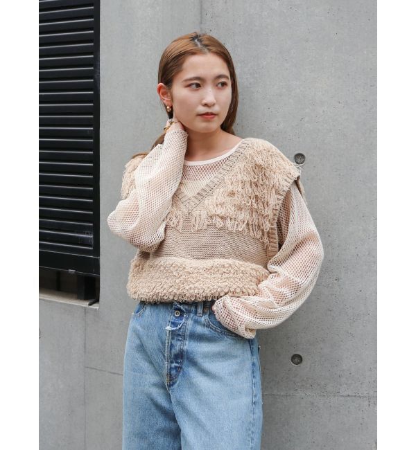 Ungrid「メッシュロングスリーブTee」|Tシャツ・カットソー|