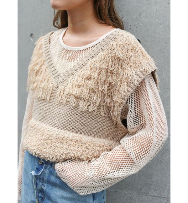 Ungrid「メッシュロングスリーブTee」|Tシャツ・カットソー|