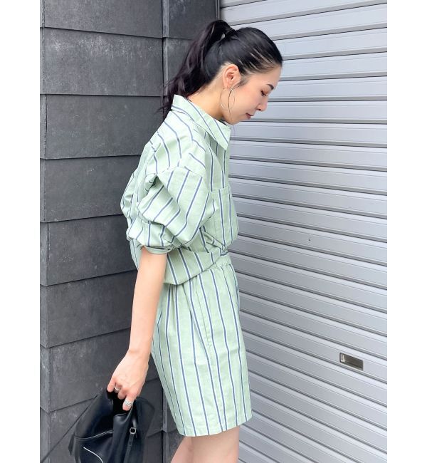 Ungrid「【WEB限定】ストライプルーズシャツ」|シャツ・ブラウス|