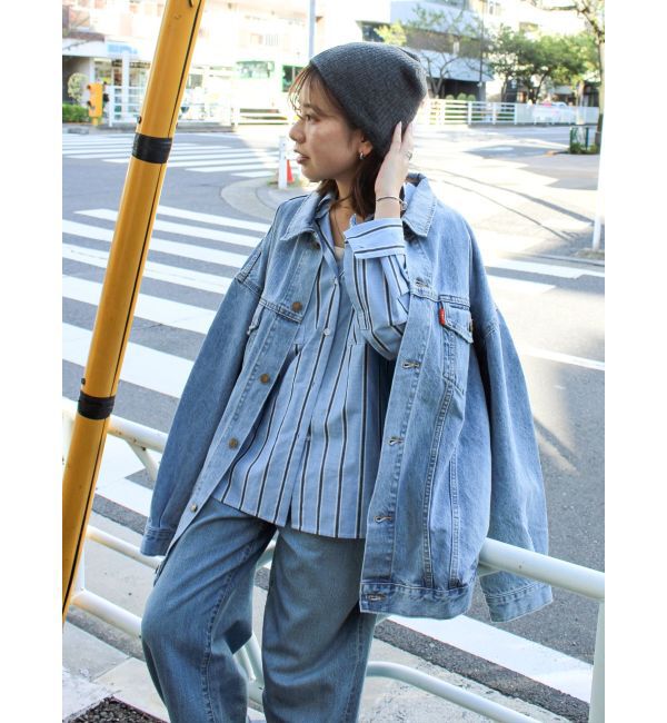 Ungrid「【WEB限定】ストライプルーズシャツ」|シャツ・ブラウス|