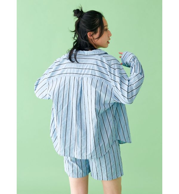 Ungrid「【WEB限定】ストライプルーズシャツ」|シャツ・ブラウス|