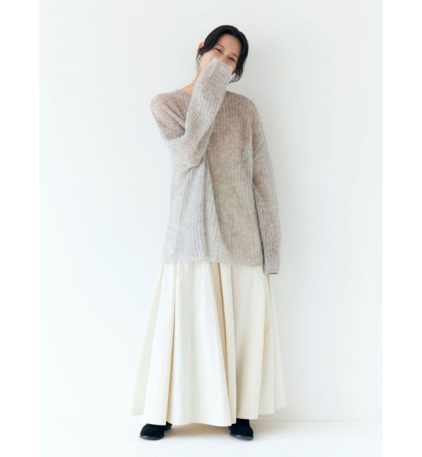 Ungrid「アルパカ混透かし編みニット」|ニット・セーター|