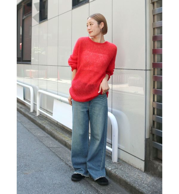 Ungrid「アルパカ混透かし編みニット」|ニット・セーター|