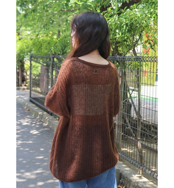 Ungrid「アルパカ混透かし編みニット」|ニット・セーター|