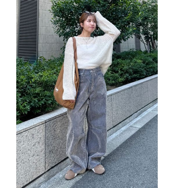 Ungrid「アルパカ混透かし編みニット」|ニット・セーター|