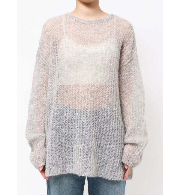 Ungrid「アルパカ混透かし編みニット」|ニット・セーター|