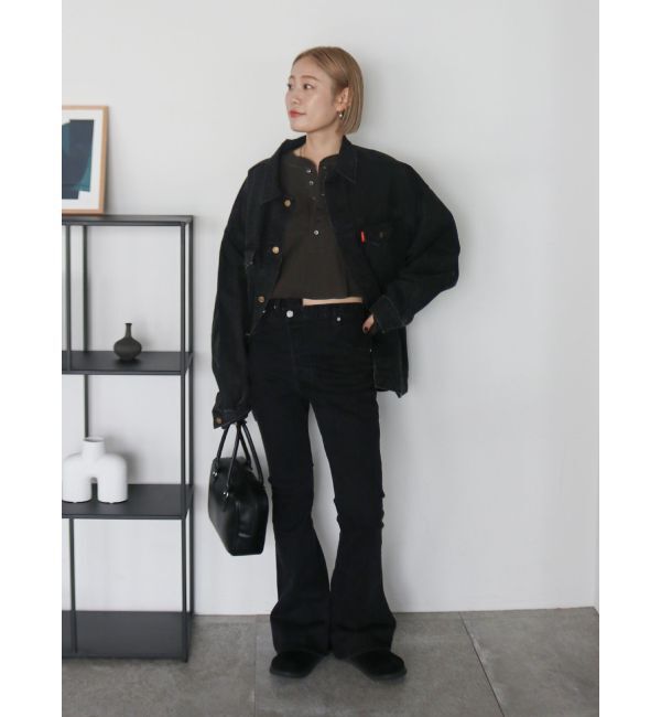 Ungrid「FAITH MILLS別注ヘンリーネックショートロングスリーブTee」|Tシャツ・カットソー|