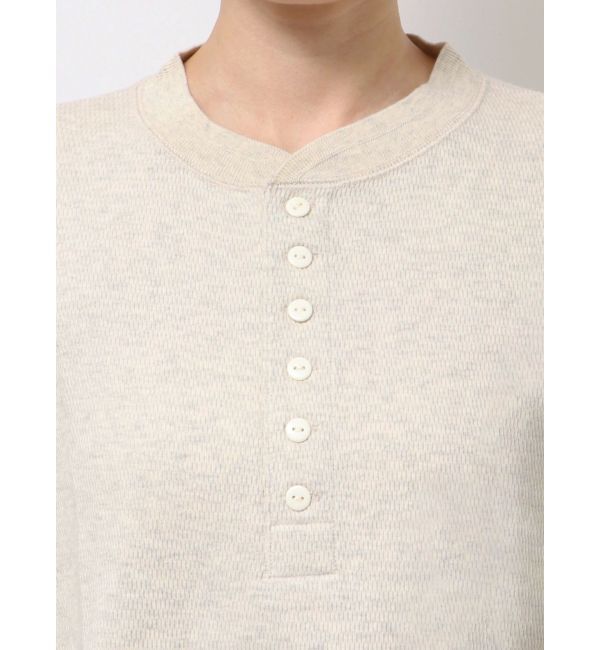 Ungrid「FAITH MILLS別注ヘンリーネックショートロングスリーブTee」|Tシャツ・カットソー|