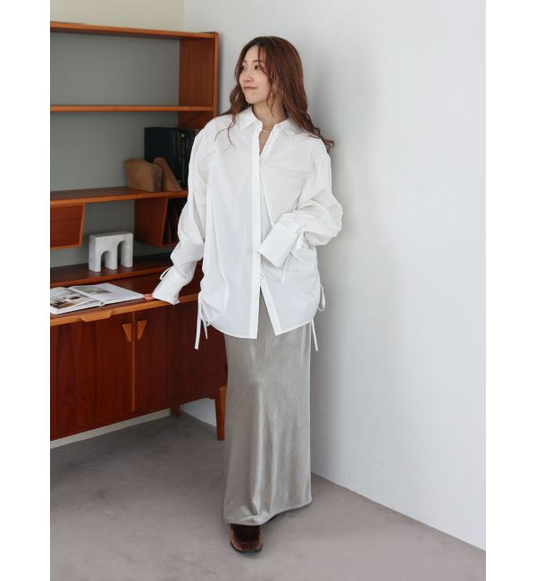 Ungrid「ギャザーデザインルーズシャツ」|シャツ・ブラウス|