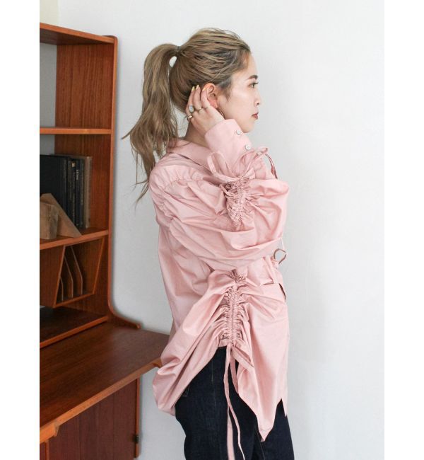 Ungrid「ギャザーデザインルーズシャツ」|シャツ・ブラウス|