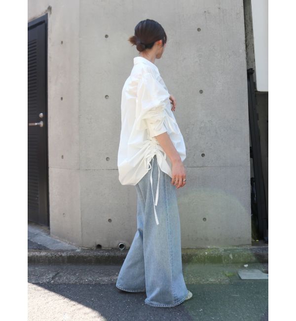 Ungrid「ギャザーデザインルーズシャツ」|シャツ・ブラウス|