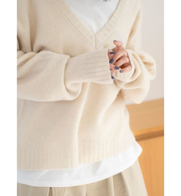 Ungrid「ラムウールVネックニット」|ニット・セーター|