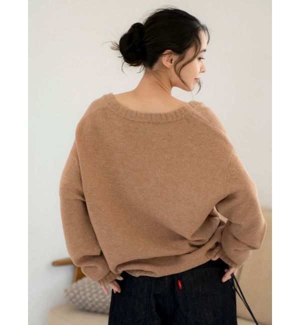 Ungrid「ラムウールVネックニット」|ニット・セーター|