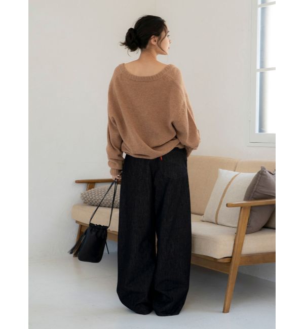 Ungrid「ラムウールVネックニット」|ニット・セーター|