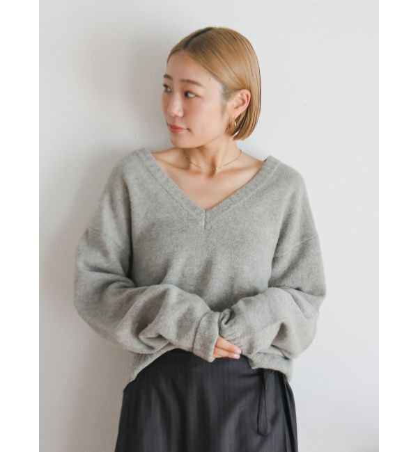 Ungrid「ラムウールVネックニット」|ニット・セーター|