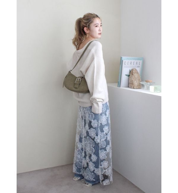 Ungrid「ラムウールVネックニット」|ニット・セーター|