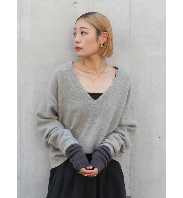 Ungrid「ラムウールVネックニット」|ニット・セーター|