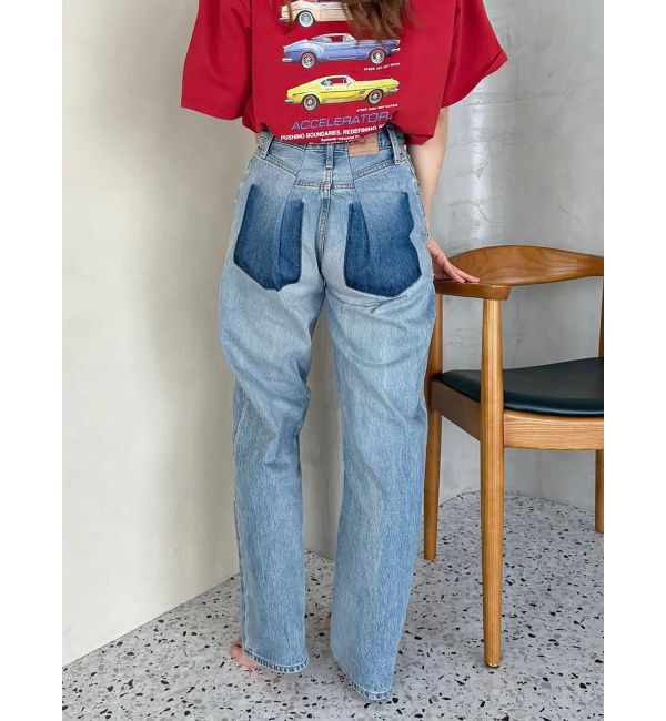 Ungrid「リメイクデザインルーズデニム」|デニム|