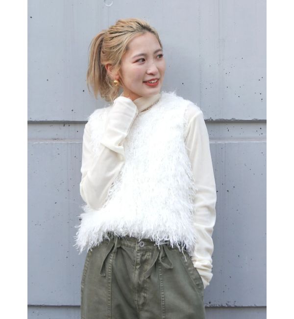 Ungrid「フェザーヤーンニットベスト」|ニット・セーター|