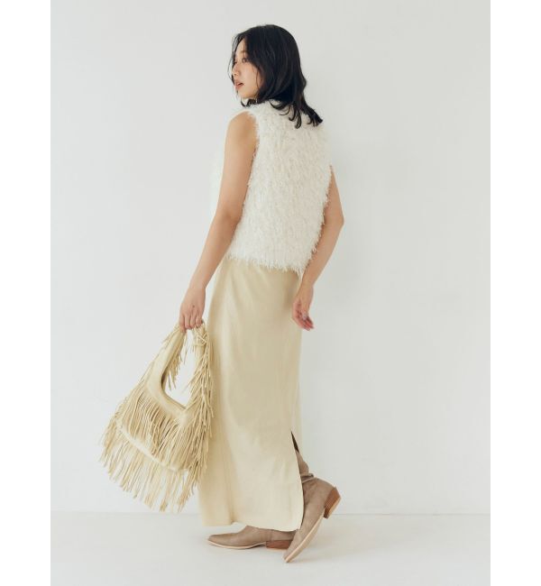 Ungrid「フェザーヤーンニットベスト」|ニット・セーター|