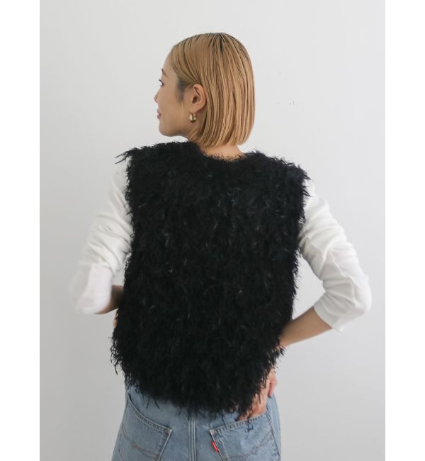 Ungrid「フェザーヤーンニットベスト」|ニット・セーター|