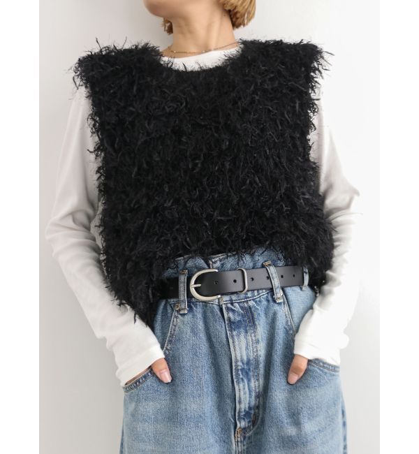 Ungrid「フェザーヤーンニットベスト」|ニット・セーター|