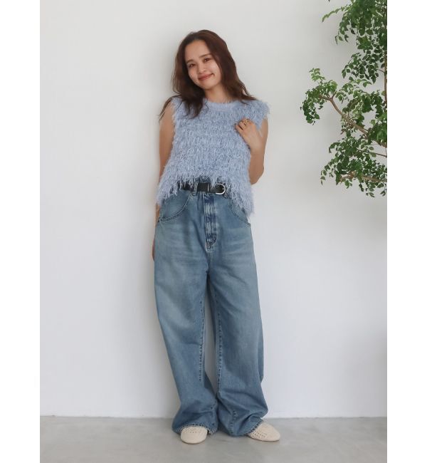 Ungrid「フェザーヤーンニットベスト」|ニット・セーター|