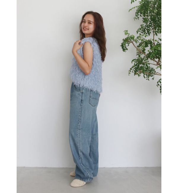 Ungrid「フェザーヤーンニットベスト」|ニット・セーター|