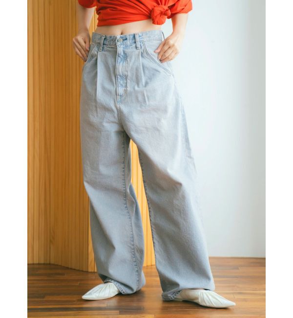 Ungrid「ブリーチルーズデニム」|デニム|ブルー