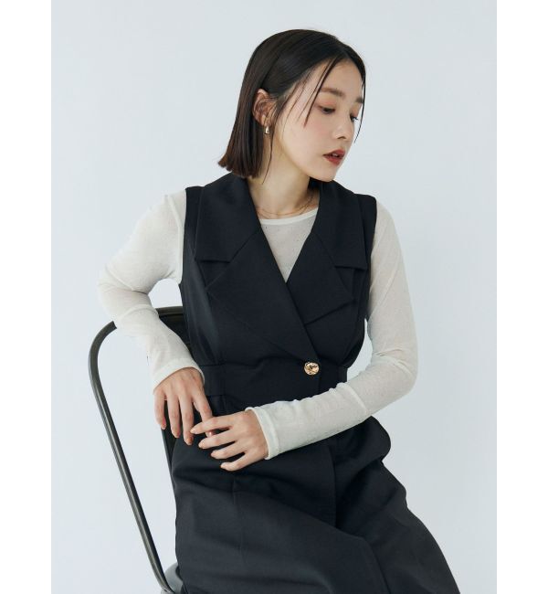 LAGUNAMOON「メタルボタンテーラードジャンパースカート」|ワンピース|