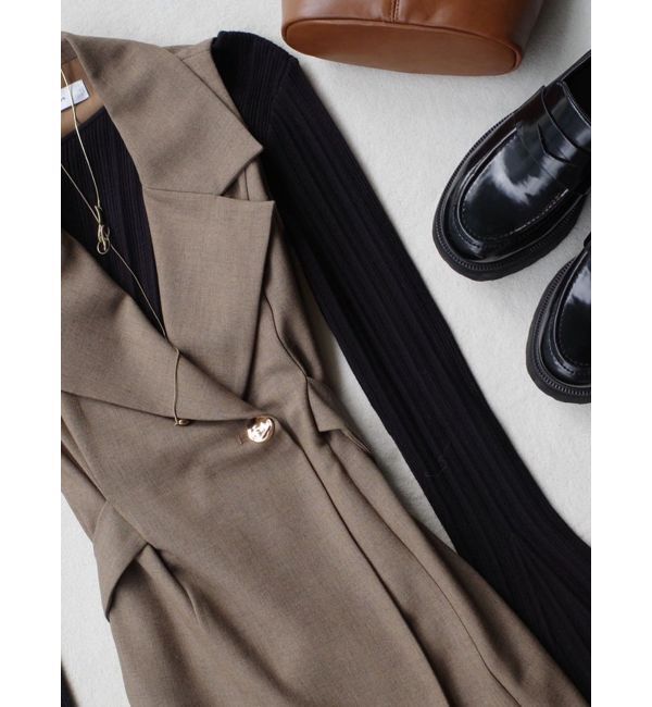 LAGUNAMOON「メタルボタンテーラードジャンパースカート」|ワンピース|