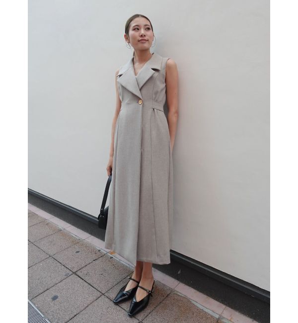 LAGUNAMOON「メタルボタンテーラードジャンパースカート」|ワンピース|