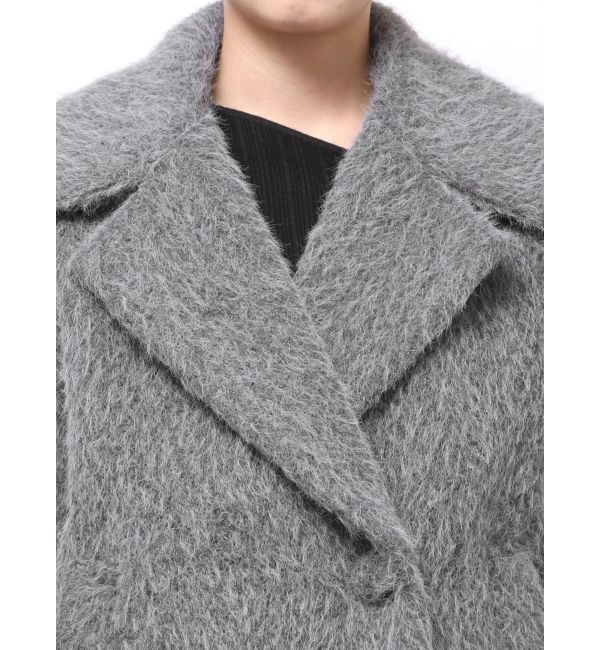 LAGUNAMOON「フェイクフェザーワイドカラーショートコート」|その他|