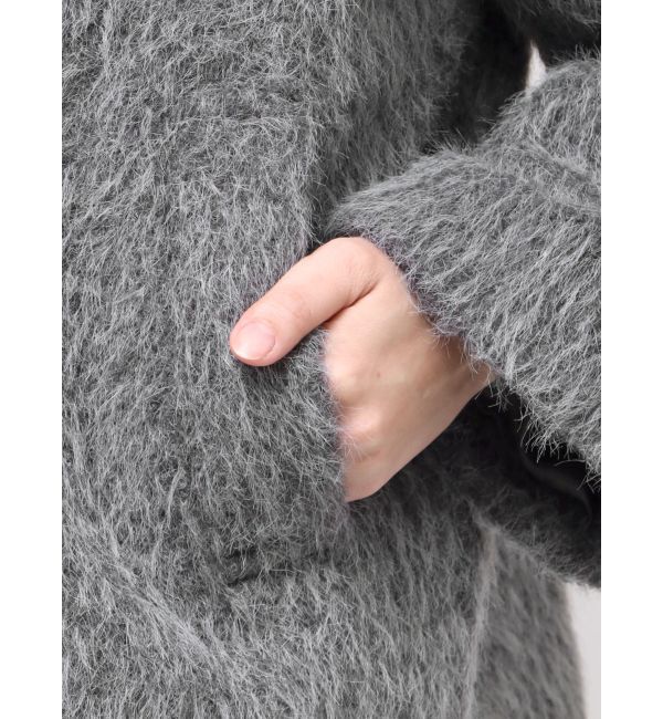 LAGUNAMOON「フェイクフェザーワイドカラーショートコート」|その他|