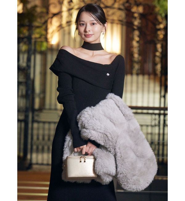 LAGUNAMOON「【POLO BCSコラボ】オフショルチョーカーニットワンピース」|ワンピース|