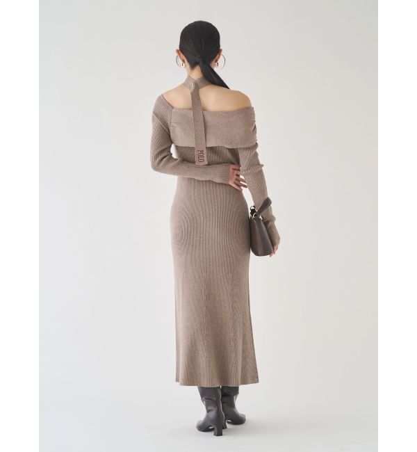 LAGUNAMOON「【POLO BCSコラボ】オフショルチョーカーニットワンピース」|ワンピース|