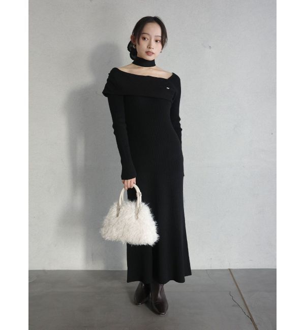 LAGUNAMOON「【POLO BCSコラボ】オフショルチョーカーニットワンピース」|ワンピース|