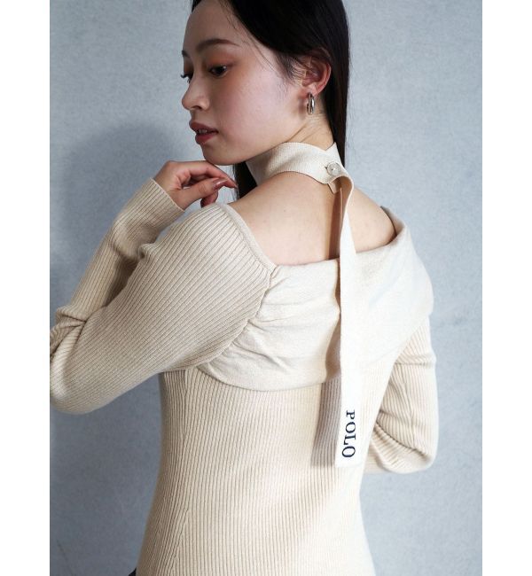 LAGUNAMOON「【POLO BCSコラボ】オフショルチョーカーニットワンピース」|ワンピース|
