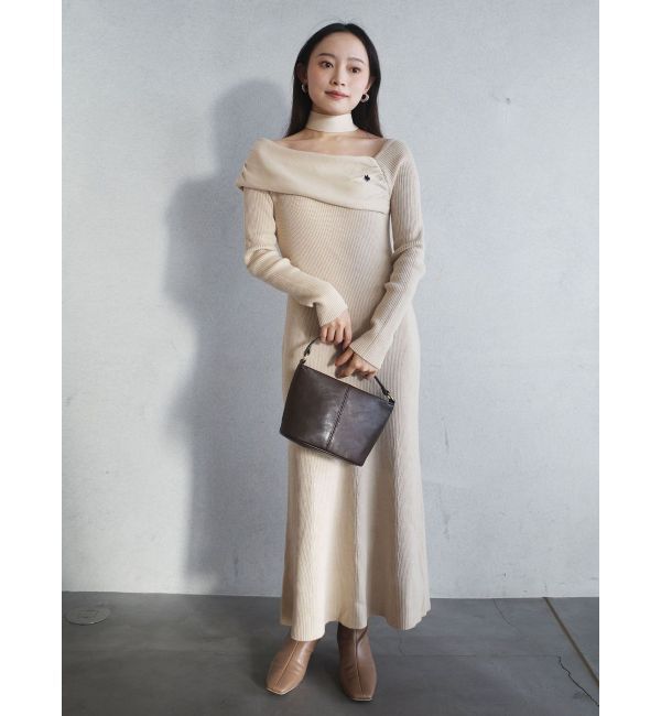 LAGUNAMOON「【POLO BCSコラボ】オフショルチョーカーニットワンピース」|ワンピース|