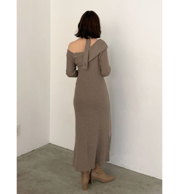 LAGUNAMOON「【POLO BCSコラボ】オフショルチョーカーニットワンピース」|ワンピース|