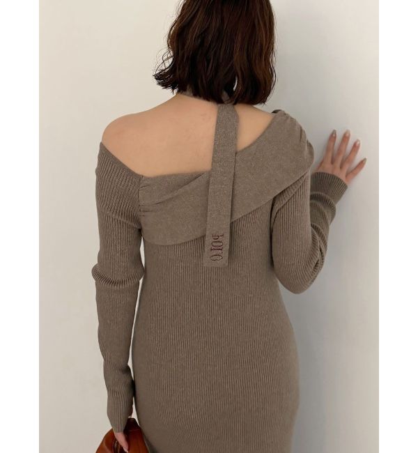 LAGUNAMOON「【POLO BCSコラボ】オフショルチョーカーニットワンピース」|ワンピース|