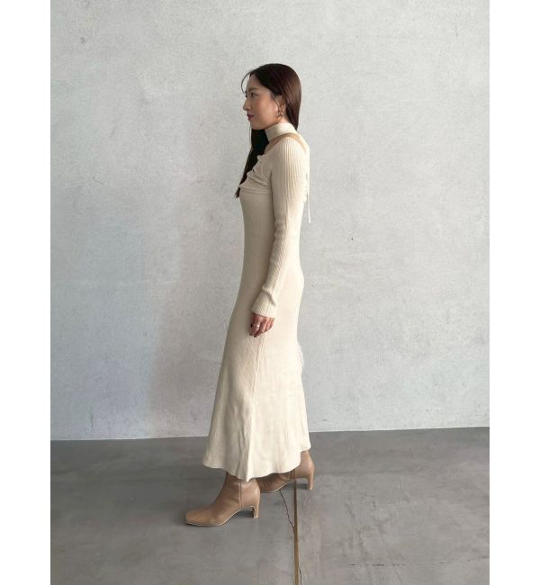 LAGUNAMOON「【POLO BCSコラボ】オフショルチョーカーニットワンピース」|ワンピース|