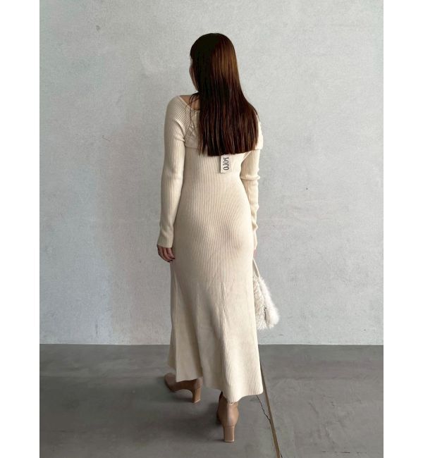 LAGUNAMOON「【POLO BCSコラボ】オフショルチョーカーニットワンピース」|ワンピース|