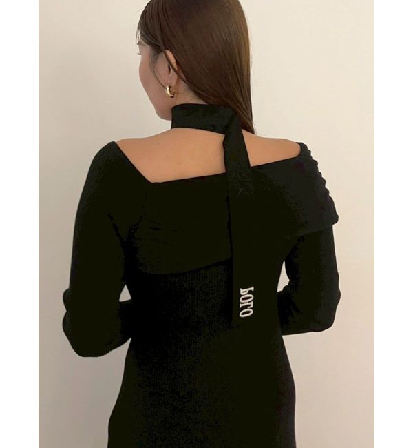 LAGUNAMOON「【POLO BCSコラボ】オフショルチョーカーニットワンピース」|ワンピース|