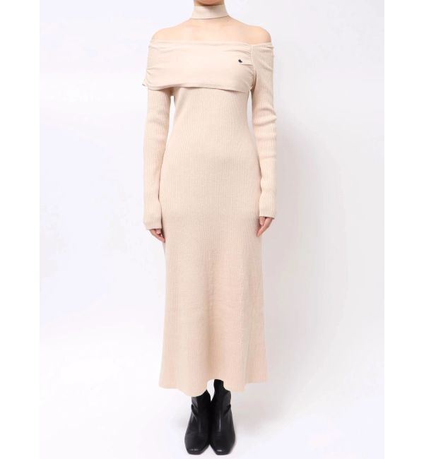 LAGUNAMOON「【POLO BCSコラボ】オフショルチョーカーニットワンピース」|ワンピース|