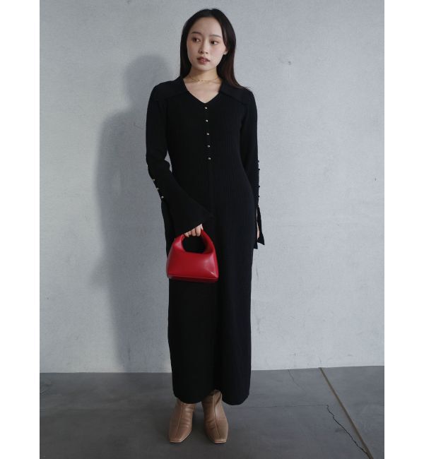 LAGUNAMOON「ビックカラーメタルボタンワンピース」|ワンピース|