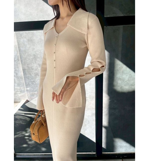 LAGUNAMOON「ビックカラーメタルボタンワンピース」|ワンピース|