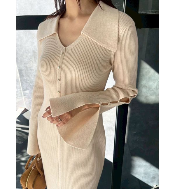 LAGUNAMOON「ビックカラーメタルボタンワンピース」|ワンピース|